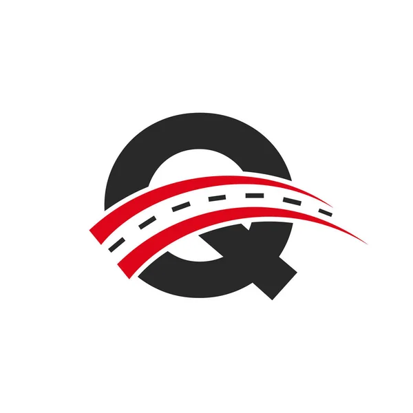 初始运输标志在Q字母概念上 最小Q字母道标志设计模版 — 图库矢量图片