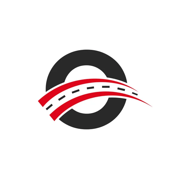 Iniziale Logo Trasporto Letter Concept Minimal Lettera Road Logo Design — Vettoriale Stock