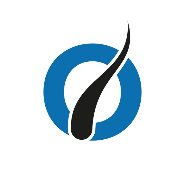 Логотип Обработки Волос Буквы Векторный Шаблон Трансплантации Волос — стоковый вектор