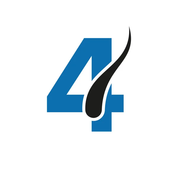 Letter Logo Pro Léčbu Vlasů Vektorová Šablona Pro Návrh Loga — Stockový vektor