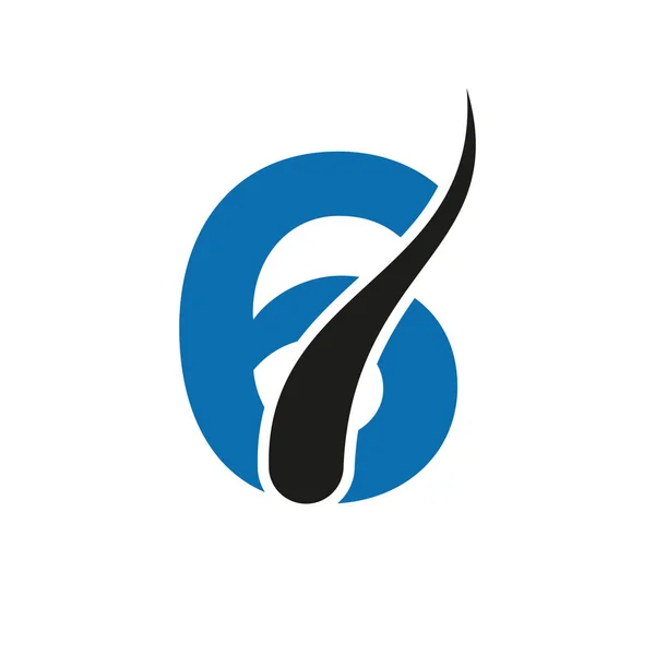 Буква Логотип Обработки Волос Логотип Трансплантации Волос — стоковый вектор