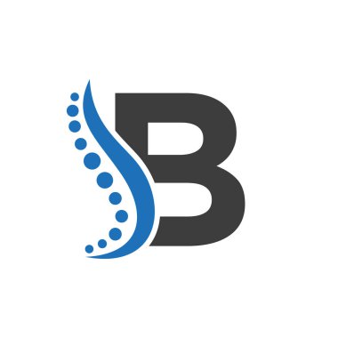 Sağlık Sigortası için B harfi vektör şablonuna ilk DNA logosu