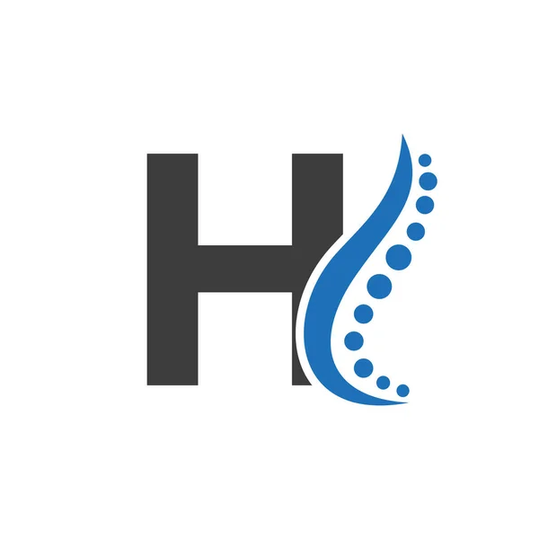 Початковий Логотип Днк Літеру Векторний Шаблон Знаку Охорони Здоров — стоковий вектор