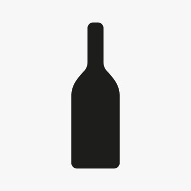 Web, Bilgisayar ve Mobil Uygulama için Şarap Şişesi Simgesi Vektör Şablonu