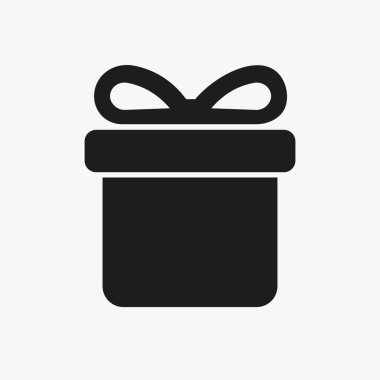 Web, Bilgisayar ve Mobil Uygulama için Hediye Kutusu Simgesi Vektör Şablonu