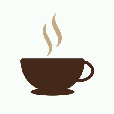 Web, Bilgisayar ve Mobil Uygulama için Çay Kupası Simgesi Vektör Şablonu