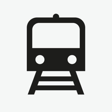 Web, Bilgisayar ve Mobil Uygulama için Tren Simgesi Vektör Şablonu Çalıştırılıyor