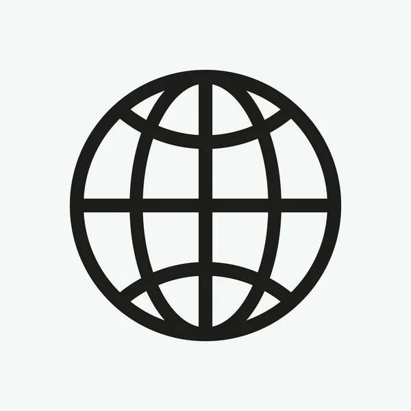 Symbole Monde Modèle Vectoriel Icône Globale Pour Web Ordinateur Application — Image vectorielle