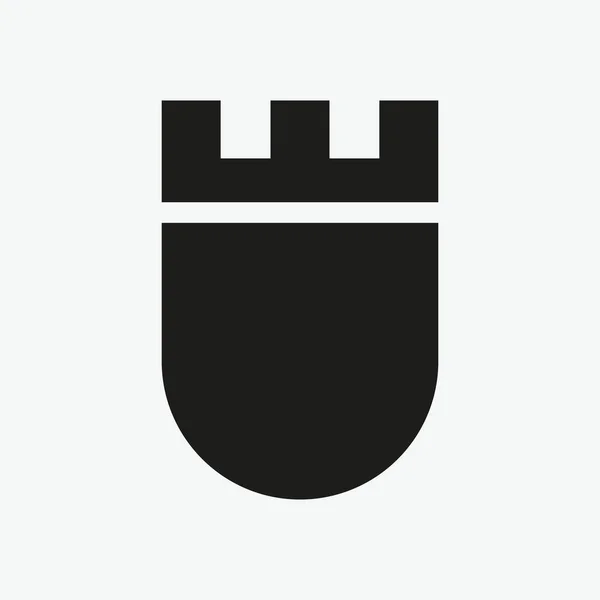 Web, Bilgisayar ve Mobil Uygulama için Castle Simgesi Vektör Şablonu