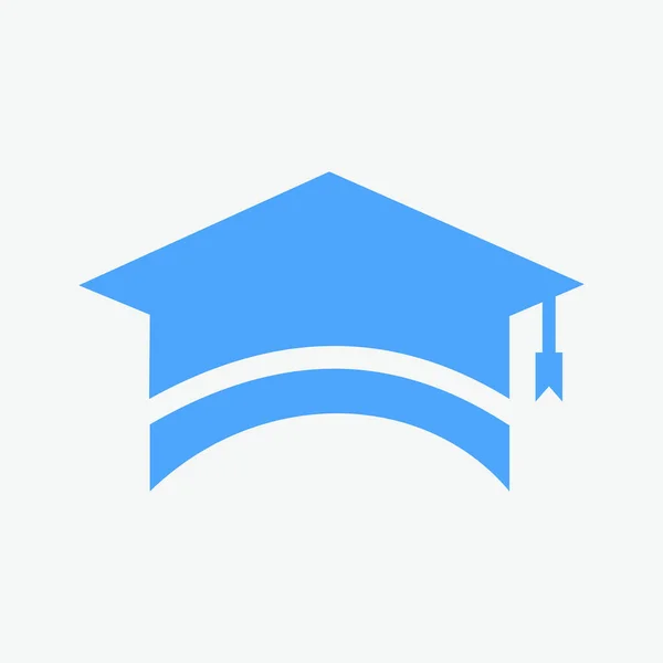 教育用帽子アイコン Web コンピュータ モバイルアプリのベクトルテンプレート — ストックベクタ