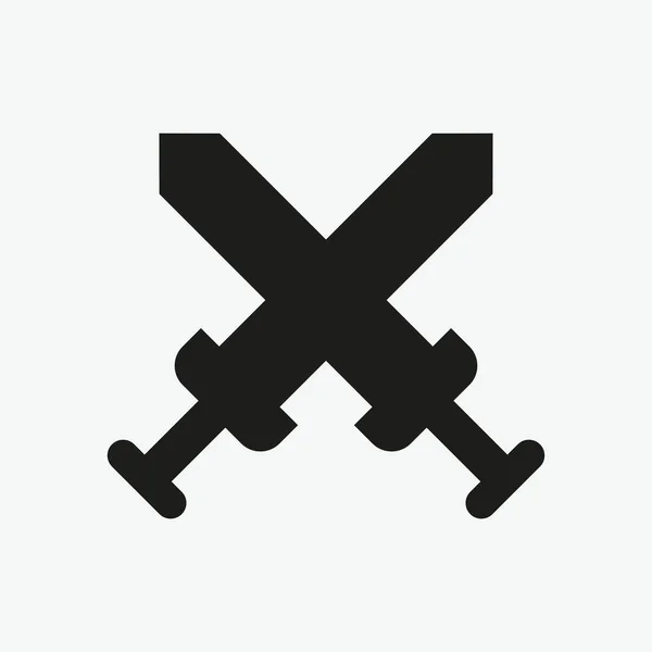 Символ Ножа Векторный Шаблон Меча Веб Компьютера Мобильного Приложения — стоковый вектор