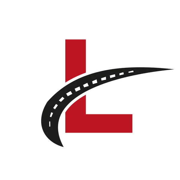 Lettera Logo Trasporto Modello Progettazione Segno Trasporto Elemento Logo Automobilistico — Vettoriale Stock