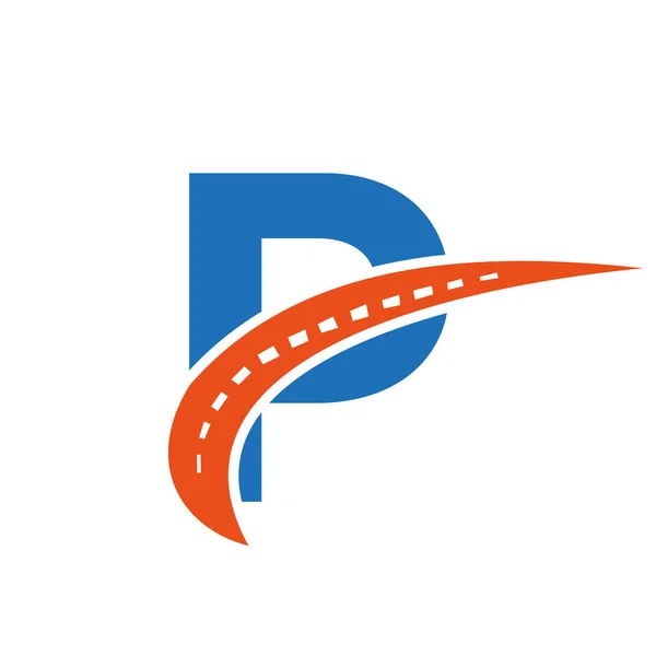 Lettera Logo Trasporto Modello Design Del Segno Trasporto Elemento Logo — Vettoriale Stock