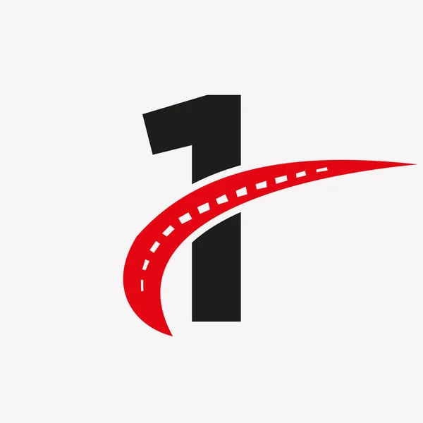 Lettera Logo Trasporto Modello Progettazione Segno Trasporto Elemento Logo Automobilistico — Vettoriale Stock