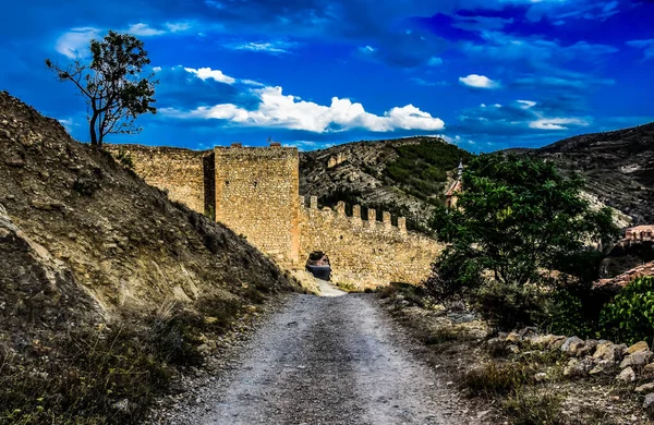 Medieval Town Albarracin Teruel Spain Door Wall — Photo