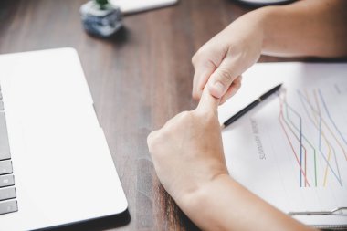 Arthritis person, finger woman ache from working in office. Concept office syndrome hand pain from occupational disease, woman having wrist pain from using laptop computer, wrist pain.