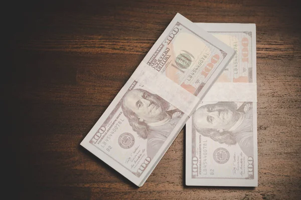 Close Many Banknote 100 Dollar American Currency Bill Cash Money — Φωτογραφία Αρχείου