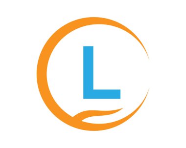 Aşk şekilli L vektör logosu ve Aro illüstrasyon tasarımı izole arkaplan sembolü