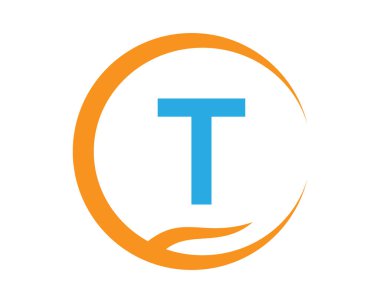 Aşk şekilli T vektör logosu ve Aro illüstrasyon tasarımı izole arkaplan sembolü