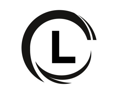 L vektörü logo illüstrasyon tasarımı izole arkaplan sembolü
