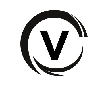 V vektör logo resimleme tasarımı izole arkaplan sembolü