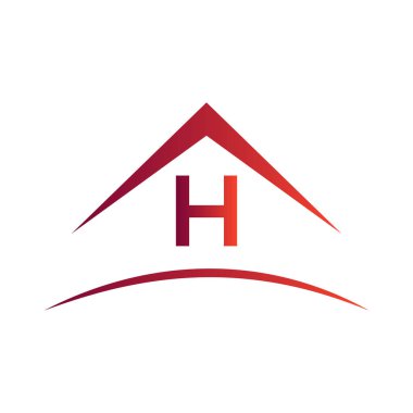 Emlak binasının çatısı ve şablonu olan H logosu. Victor!