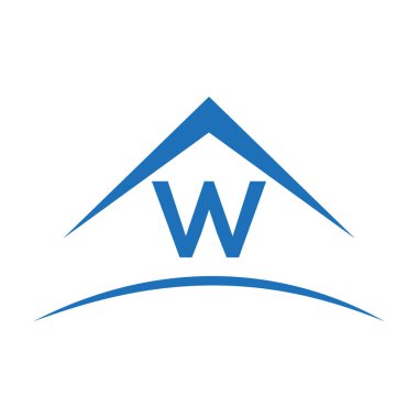Emlak binasının çatısı ve şablonu olan W logosu. Victor!