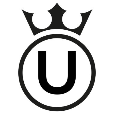 Basit Yuvarlak Logo, Harf U, Victor.