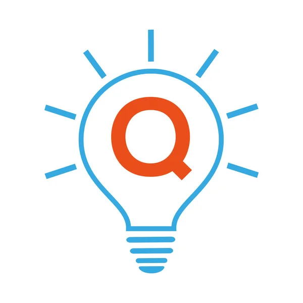 Логотип Ідеї Логотип Літери Вектором Електричної Лампочки — стоковий вектор