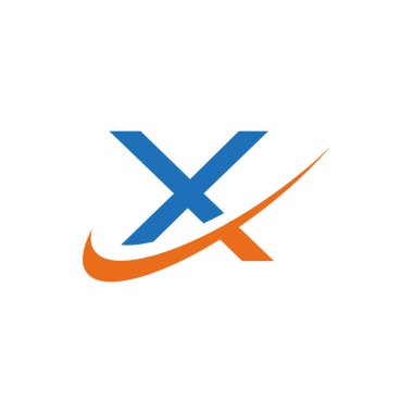 X harfi logo vektör şablonu