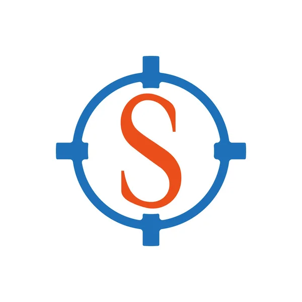 Roumd Shape Font Letter Vector Design Logo Template — Vector de stock