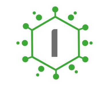 Noktalı Harf Tasarım Vektörü.