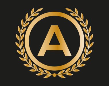 A Gold Letter Design Vector with Golden Luxury Colors and Monogram Design