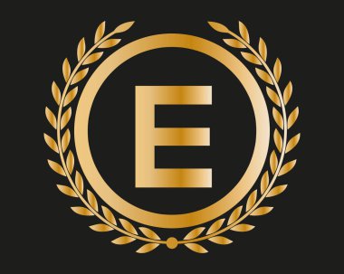 Altın Harf Tasarım Vektörü Altın Lüks Renkler ve Monogram Tasarımı