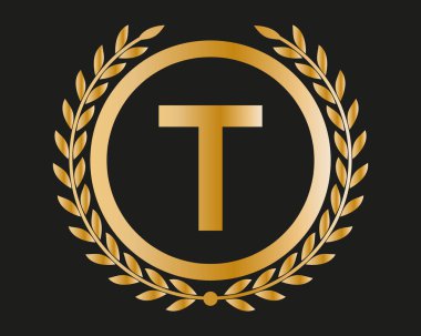 Altın Harf Tasarım Vektörü Altın Lüks Renkler ve Monogram Tasarımı