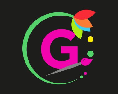 Q Letter Logo Design multiple Color with Round Frame.