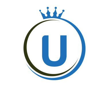 U Crown logo vektör şablonu