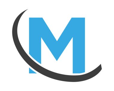 Soyut M Harfi Modern İlk Logo Tasarımı