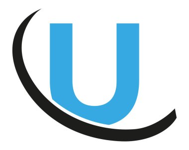 Soyut U Letter Modern İlk Logo Tasarımı