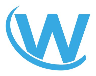 Soyut W Harfi Modern İlk Logo Tasarımı