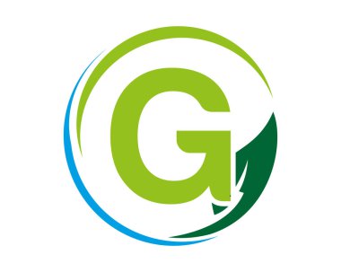 modern G harfi logo tasarım şablonu soyut simgesi