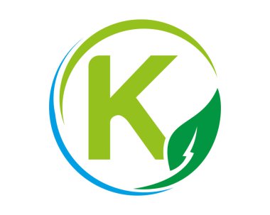 modern K harfi logo tasarım şablonu soyut simgesi