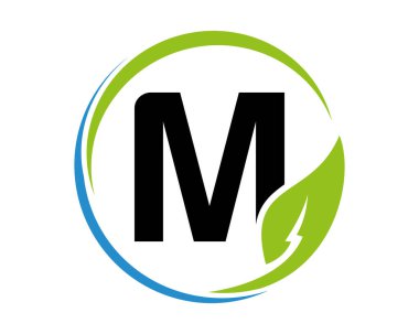 Modern M harfi logo tasarım şablonu soyut simgesi