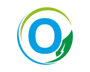 Modern O harfi logo tasarım şablonu soyut simgesi