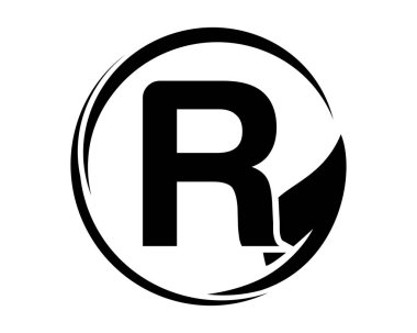modern R harfi logo tasarım şablonu soyut simgesi