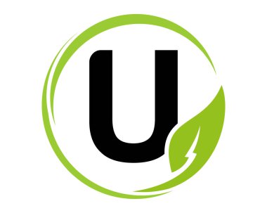 modern U harfi logo tasarım şablonu soyut simgesi