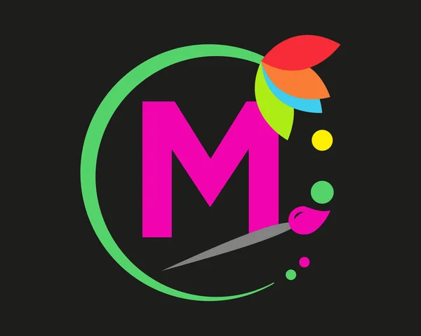 Letter Logo Design Multiple Color Frame — vektorikuva