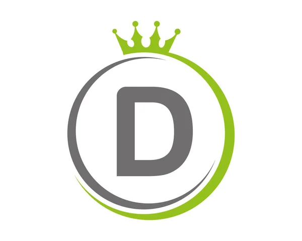 Letter Crown Logo Vector Template — Vetor de Stock