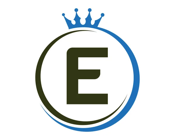 Letra Coroa Logotipo Vetor Modelo — Vetor de Stock