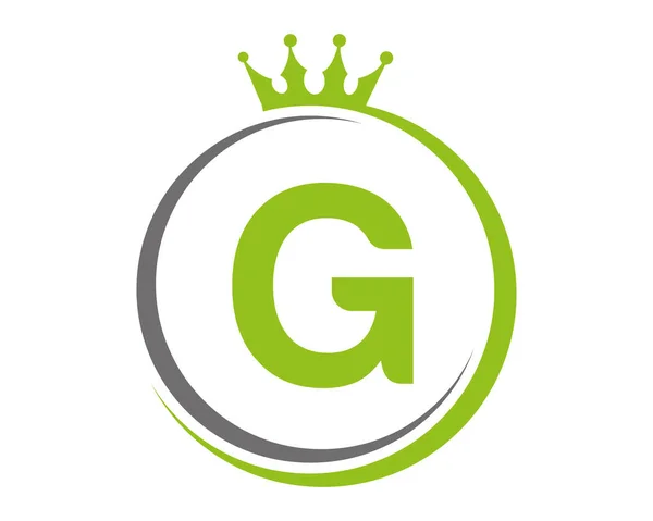 Letter Crown Logo Vector Template — Stok Vektör